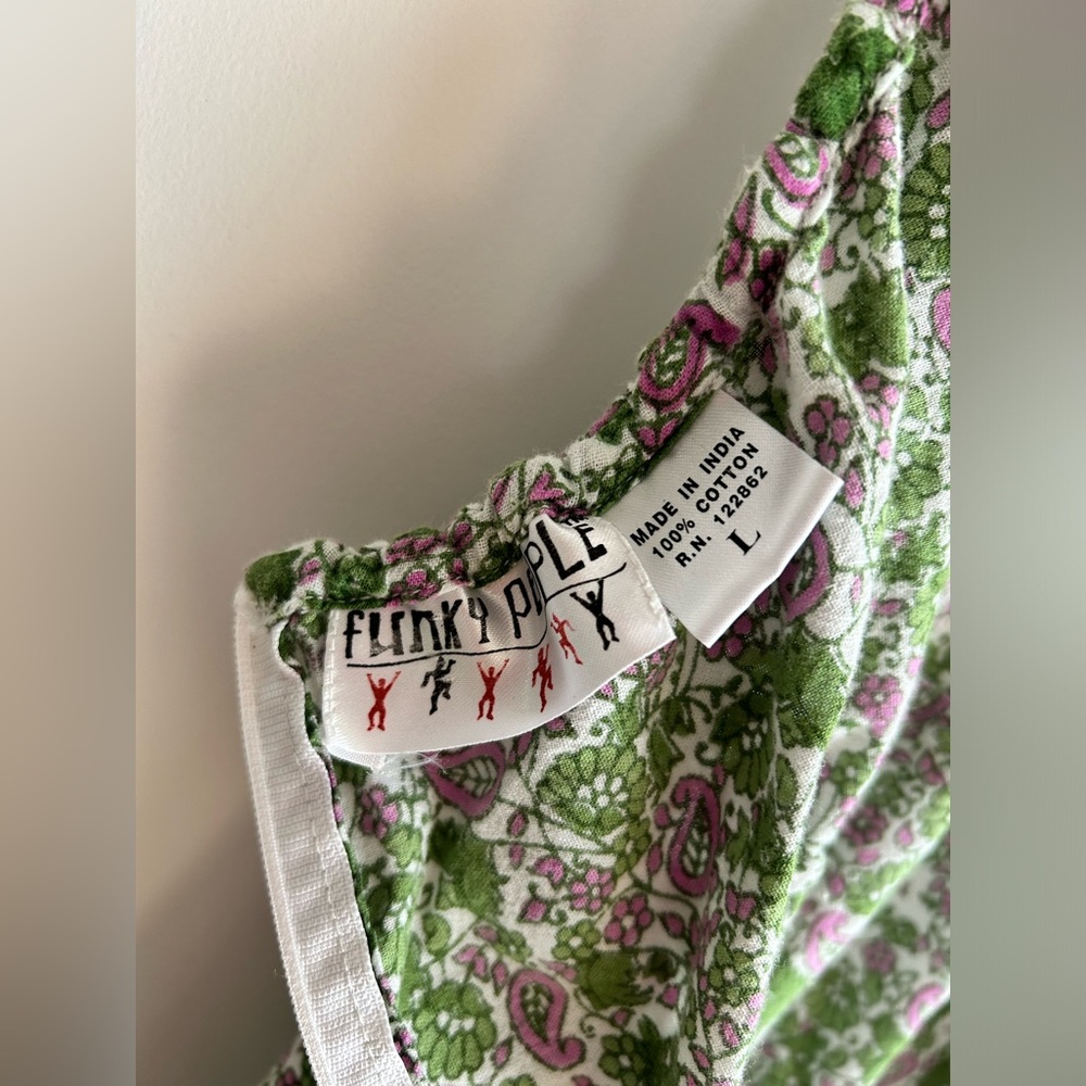 90βs True Vintage green floral maxi dress - Picture 5 of 10